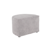 Klubové kreslo s taburetom, sivá, ROSE