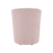 Klubové kreslo s taburetom, púdrová ružová, ROSE