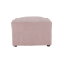 Klubové kreslo s taburetom, púdrová ružová, ROSE