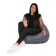 Sedací vak, sivá, LAPIN