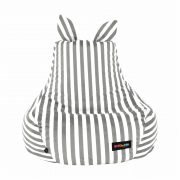 Sedací vak, biela/sivá, LAPIN