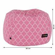 Sedací vak, ružovo-biela vzor, GOMBY
