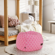 Sedací vak, ružovo-biela vzor, GOMBY