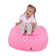Sedací vak, ružovo-biela vzor, GOMBY