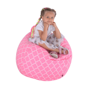 Sedací vak, ružovo-biela vzor, GOMBY