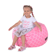 Sedací vak, ružovo-biela vzor, GOMBY