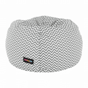 Sedací vak, sivo-biela/cik cak vzor, GOMBY