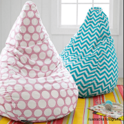 Sedací vak, ružovo-fialová/vzor, TELDIN