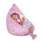 Sedací vak, ružovo-fialová/vzor, TELDIN