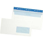 Poštové obálky DL Cygnus s páskou, okienko vpravo 500 ks