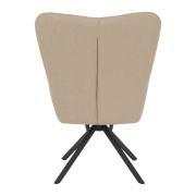 Dizajnové otočné kreslo, béžová/čierna, KOMODO