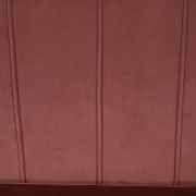 Lavica v štýle Art-deco, ružová Velvet látka/gold chróm-zlatý, NOBLIN