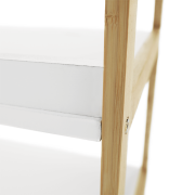 3-policový regál, biela/prírodná, KOEN TYP 1