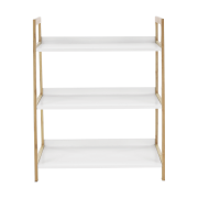 3-policový regál, biela/prírodná, KOEN TYP 1