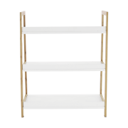 3-policový regál, biela/prírodná, KOEN TYP 1