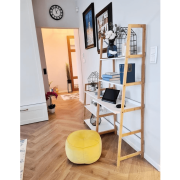 3-policový regál, biela/prírodná, KOEN TYP 1