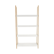 4-policový regál, biela/prírodná, KOEN TYP 2