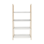 4-policový regál, biela/prírodná, KOEN TYP 2