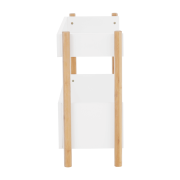 2-poličkový regál, prírodný bambus/biela, BALTIKA TYP 1