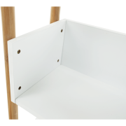 3-poličkový regál, prírodný bambus/biela, BALTIKA TYP 2