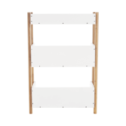 3-poličkový regál, prírodný bambus/biela, BALTIKA TYP 2