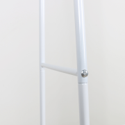 Stojan na oblečenie s policami, biela, RETOR