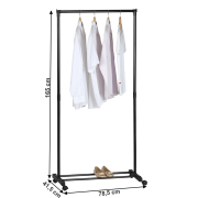 Pojazdný vešiak, čierna, VANDER