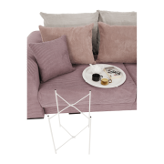 Príručný stolík s odnímateľnou táckou, biela, RENDER