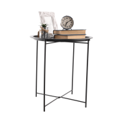 Príručný stolík s odnímateľnou táckou, čierna, RENDER