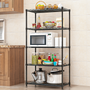 Regál, 5-policový, čierna, SUER TYP 2