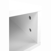 Príručný/nočný stolík, biela/čierna, HONEJ