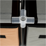 Komoda s látkovými šuplíkmi, čierna/hnedá/sivá, CAMILO TYP 1