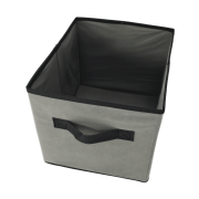 Komoda s látkovými šuplíkmi, čierna/hnedá/sivá, CAMILO TYP 2