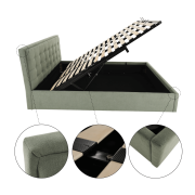 Posteľ, mentolová, 160x200, ELSIE