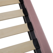 Posteľ, ružová/gold chróm zlatý matný, 180x200, KAISA