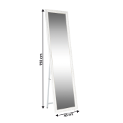 Stojanové zrkadlo, biela/bielo-zlatý ornament, LAVAL