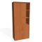 Skriňa DRIVE kombi 3 predely otvorené 2 zatvorené 80x185x42cm čerešňa