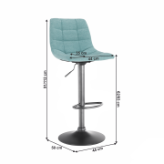 Barová stolička, mentolová/čierna, LAHELA