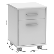 Kancelárska zostava, biela, JOHAN 2 NEW