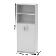 Regál so skrinkou, biela, JOHAN 2 NEW 10