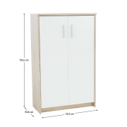 Kancelárska skrinka, dub sonoma/biela, JOHAN 2 NEW 13 JH033