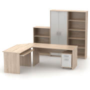 Kancelárska skrinka, dub sonoma/biela, JOHAN 2 NEW 13 JH033