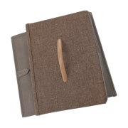 Komoda s látkovými šuplíkmi, béžová/hnedá, HAZEL TYP 1