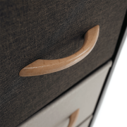 Komoda s látkovými šuplíkmi, béžová/hnedá, HAZEL TYP 1