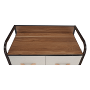 Komoda s látkovými šuplíkmi, béžová/hnedá, HAZEL TYP 2