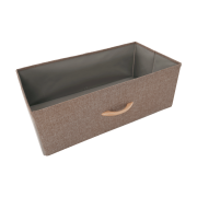 Komoda s látkovými šuplíkmi, béžová/hnedá, HAZEL TYP 2