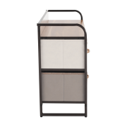 Komoda s látkovými šuplíkmi, béžová/hnedá, HAZEL TYP 4