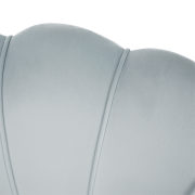 Lavica v štýle Art-deco, sivomodrá Velvet látka/gold chróm-zlatý, NOBLIN