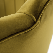 Kreslo v štýle Art-deco, horčicová Velvet látka/gold chróm-zlatý, NOBLIN