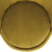 Kreslo v štýle Art-deco, horčicová Velvet látka/gold chróm-zlatý, NOBLIN